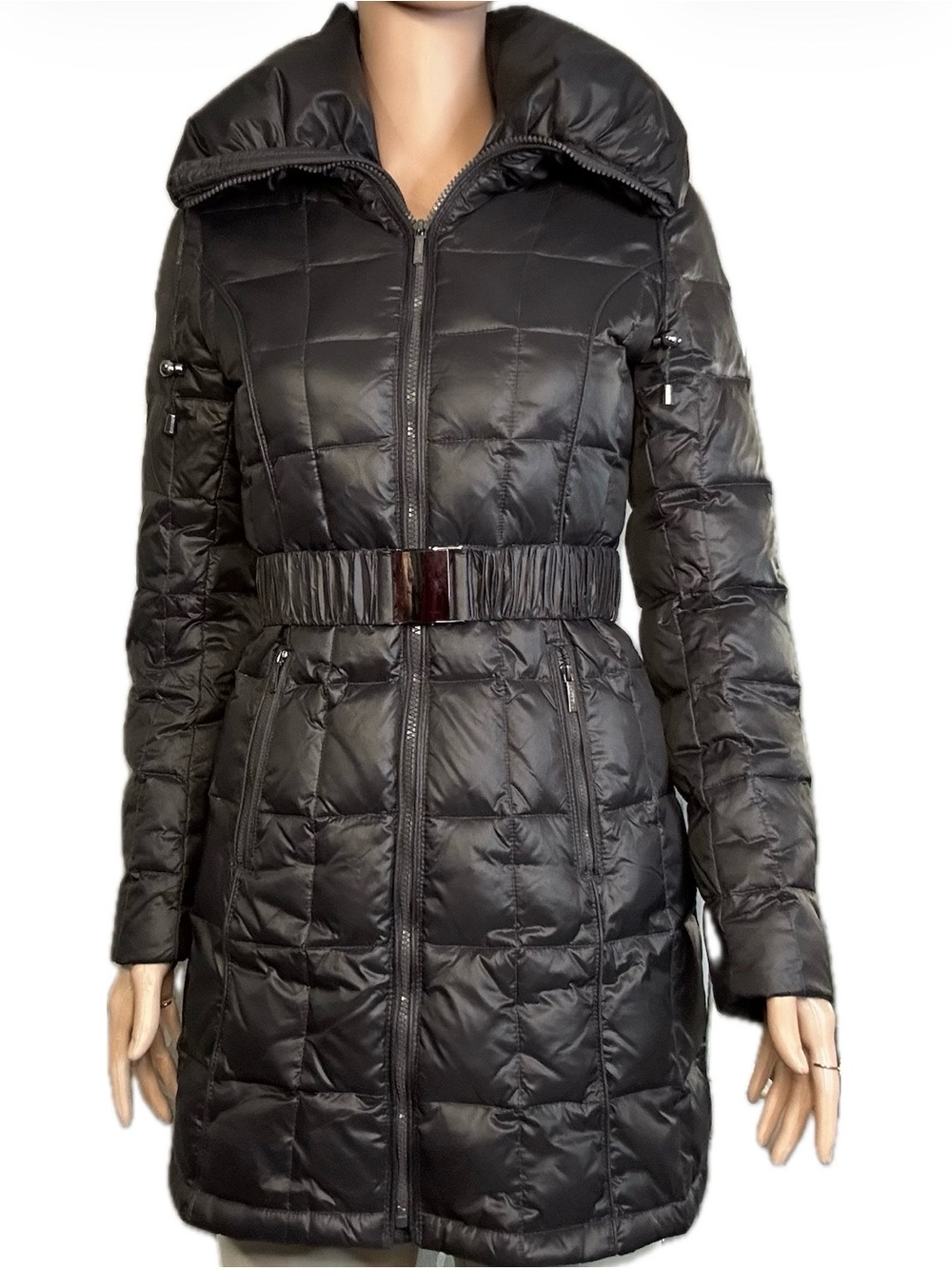 Laundry By Shelli Segal Black Puffer Coat